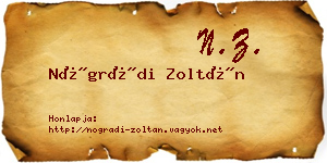 Nógrádi Zoltán névjegykártya